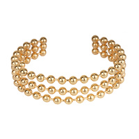 MULTI-ROW BALL CHAIN CUFF BRACELET
